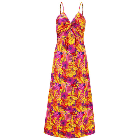 Dresses for Women Summer Casual plus Size Ladies Fashion Sexy V Neck Floral Print Elegance a Pendant Long Dress Ropa Para Mujer