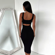 Chic Backless Hollow Dress – Elegant & Sultry Look for Any Occasion