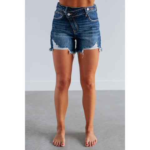 Aliyah Risen Shorts - Dark Wash