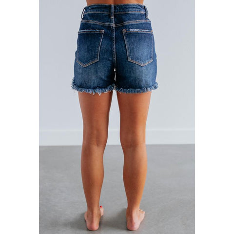 Aliyah Risen Shorts - Dark Wash