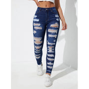 High-Waist Skinny Denim Jeans