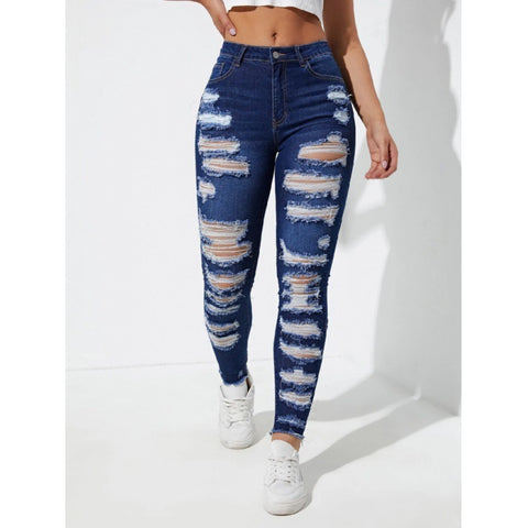 High-Waist Skinny Denim Jeans