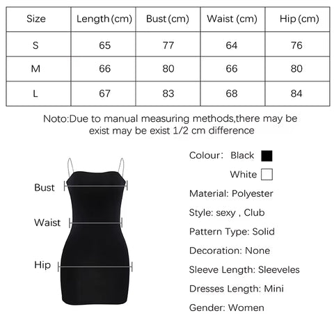 Summer Sexy Dress Spaghetti Strap Backless Bodycon Sleeveless Evening Party Club Short Mini Ladies Dresses Fashion Women Clothes