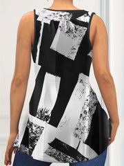 Women'S plus Size Tank Top Colorblock Curved Hem Casual Tank Top Summer Loose Soft Sleeveless Lace up V-Neck Fashion Tanks Tops