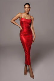 Sleek and Sexy Pleated Suspender Dress