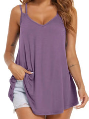 Plus Size 2024 Solid Color Halter Top Halter Top Backless Vest