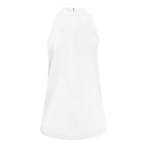 Summer Saving Clearance 2024!  Short Sleeve Shirts for Women White Casual Sleeveless Solid T-Shirt Blouse Tops