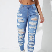 High-Waist Skinny Denim Jeans