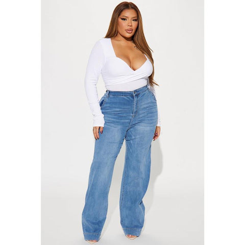 Margot Stretch Trouser Jeans - Medium Wash